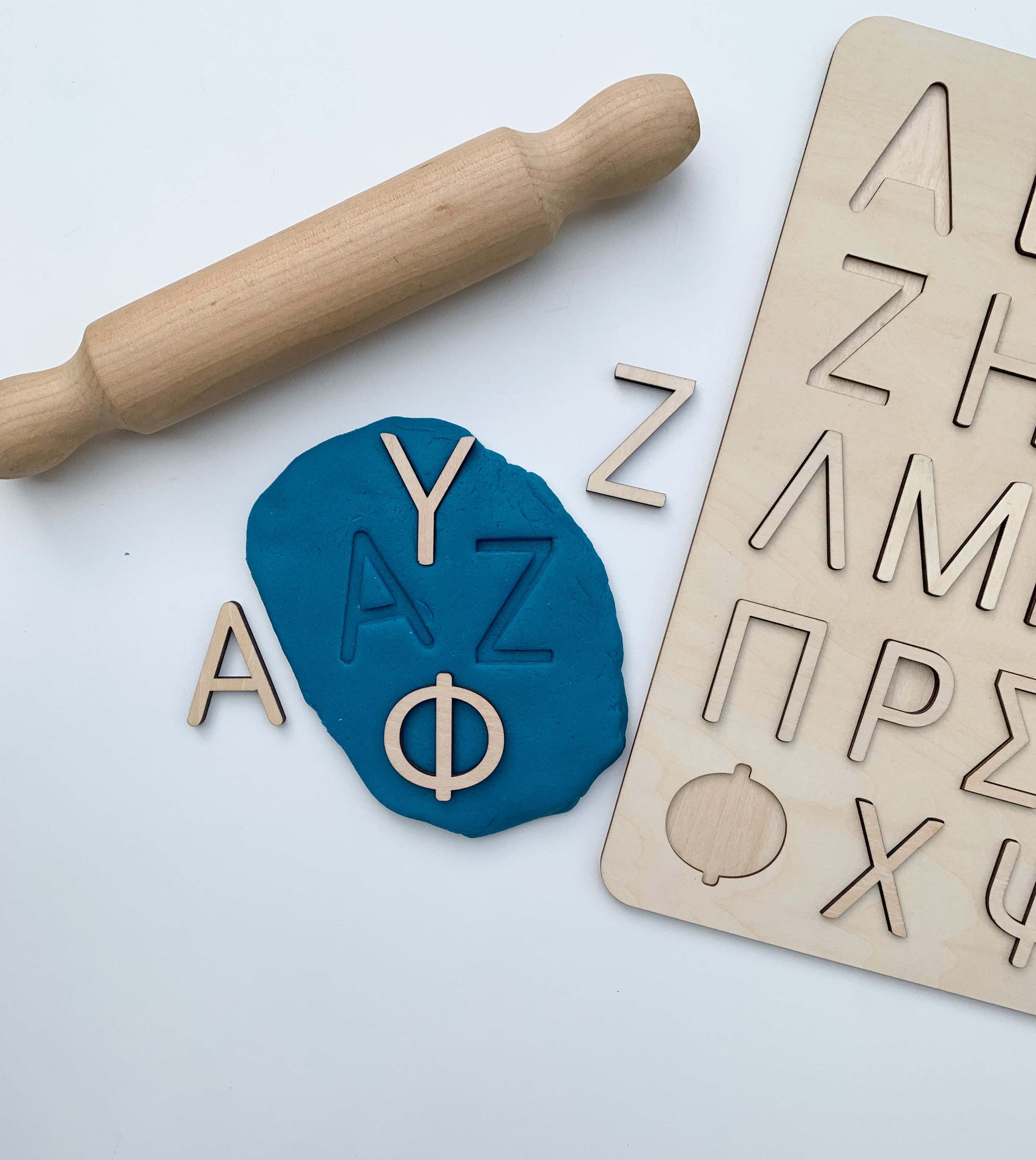 Wooden Greek Alphabet Puzzle - Upper Case