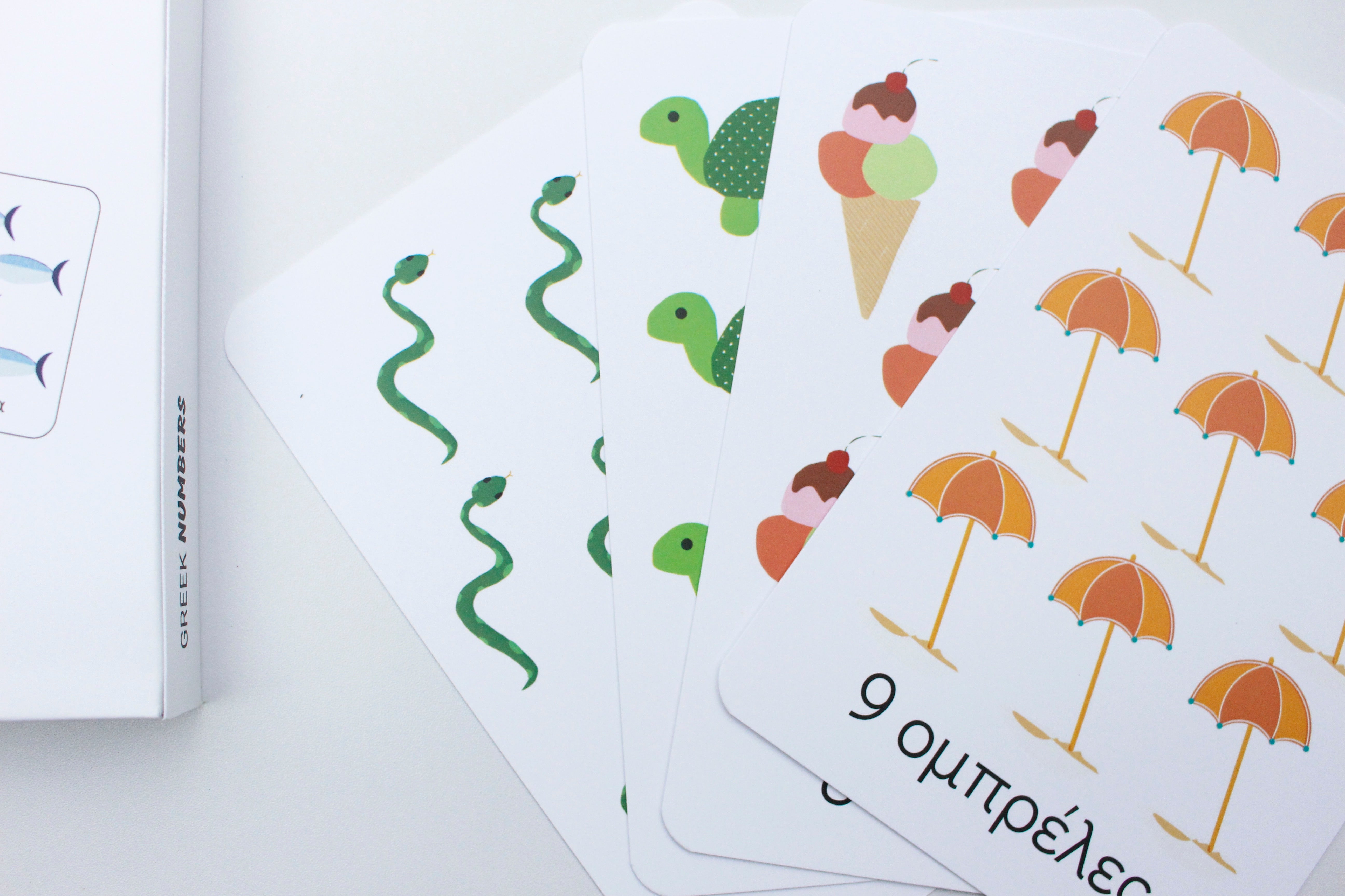 Greek Numbers Flash Cards