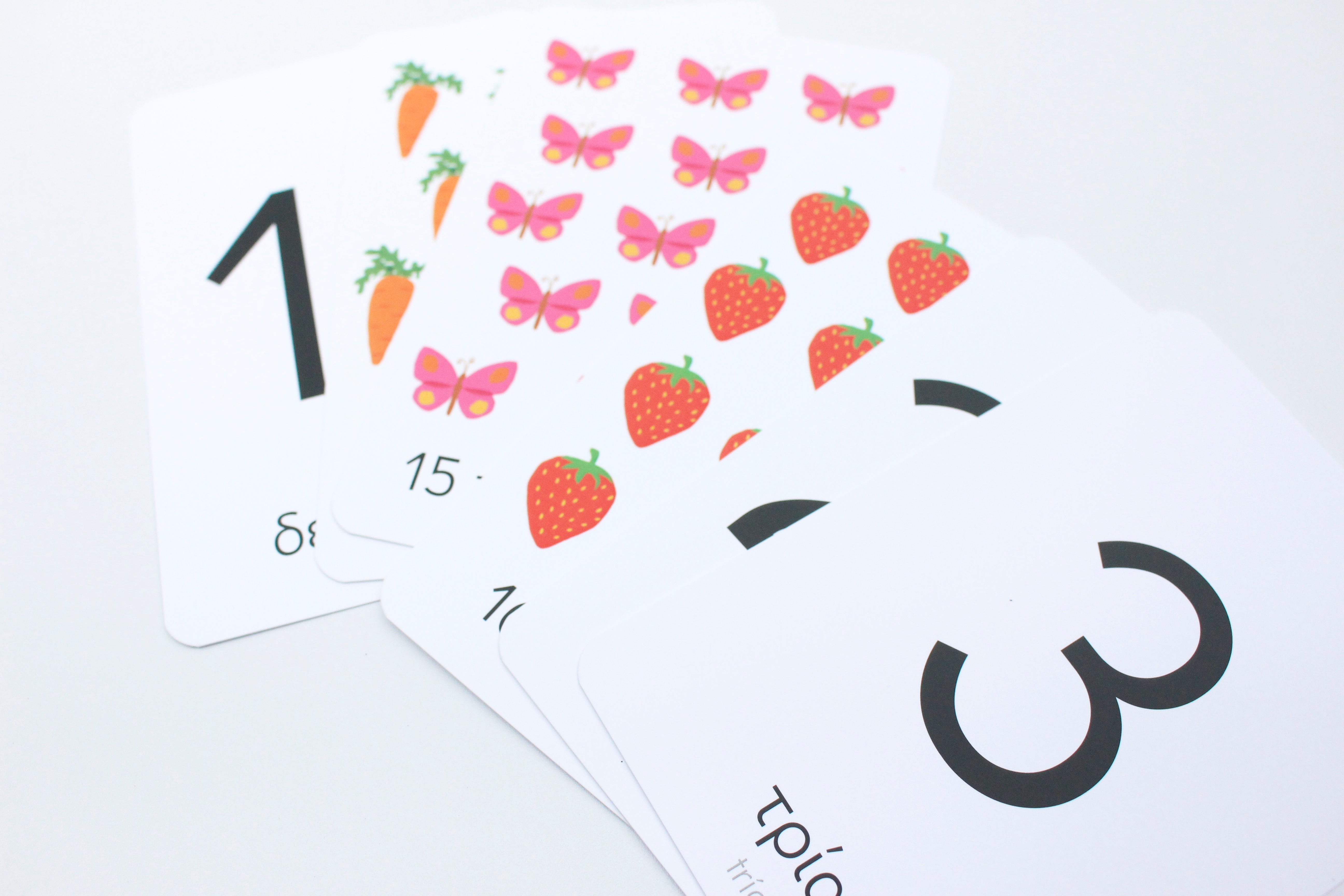 Greek Numbers Flash Cards